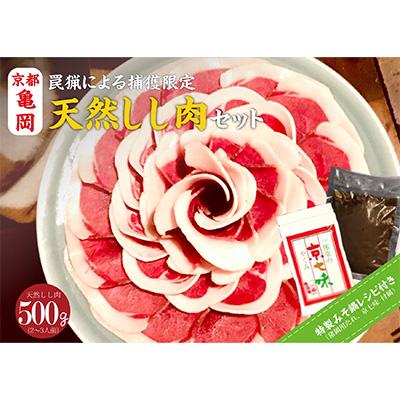 ふるさと納税 亀岡市 [先行受付]丹波亀岡 天然しし肉セット 500g(京丹味噌・京七味付き)