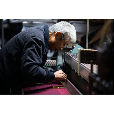 ふるさと納税 筑後市 筑後市産織物　紳士用甚平(しじら織・縞柄) 紺 Lサイズ |  | 02