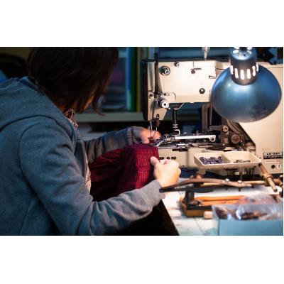 ふるさと納税 筑後市 筑後市産織物　紳士用甚平(しじら織・縞柄) 紺 Lサイズ |  | 03