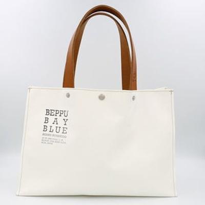 ふるさと納税 別府市 別府への思い詰まったBEPPU BAY BLUE トートバック(小/ホワイト)