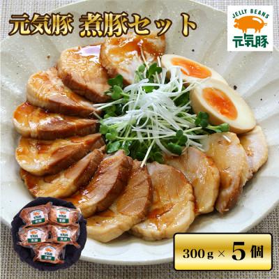 ふるさと納税 多古町 [農場直送]元気豚 煮豚セット 300g×5個