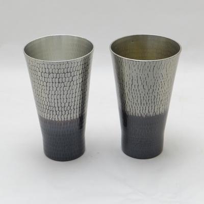 ふるさと納税 燕市 銅製 錫黒被き仕上げ手打ち鎚目タンブラーペア