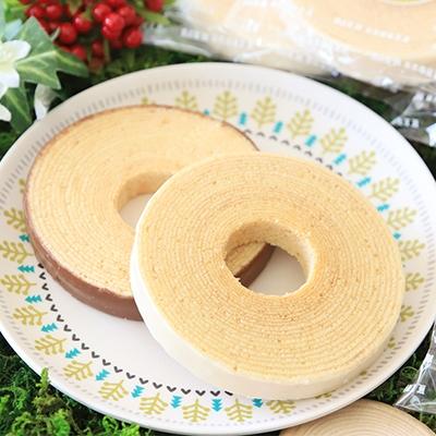 ふるさと納税 朝来市 和菓子屋さんの自信作!チョコバウムクーヘン(2種類・6個入り)