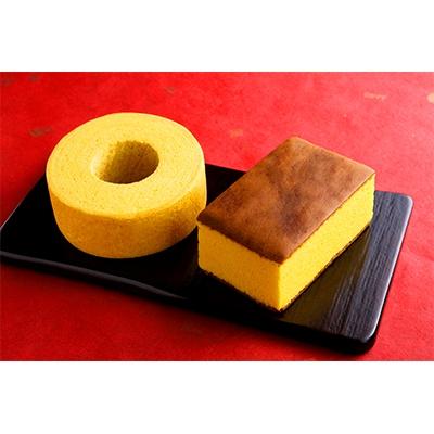 ふるさと納税 大垣市 烏骨鶏極かすてら・バウムクーヘンセット