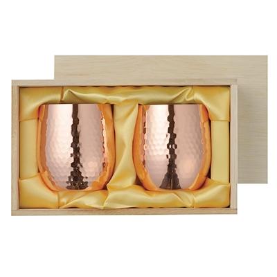 ふるさと納税 燕市 食楽工房 純銅ロックカップ2PCセット[木箱入]