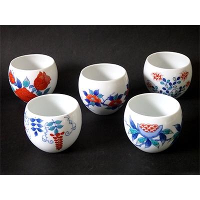 ふるさと納税 伊万里市 色鍋島丸湯呑