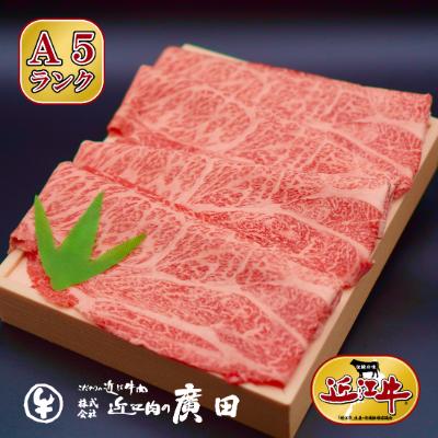 ふるさと納税 湖南市 A5ランクより厳選[近江肉の廣田]近江牛肩ロース・モモしゃぶしゃぶ用500g