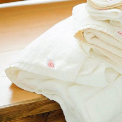 ふるさと納税 泉南市 ●自然な肌さわりオーガニックコットン バスタオル2枚、フェイスタオル5枚セット