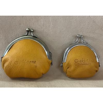 ふるさと納税 南箕輪村 [鹿革] がまぐち大小セット(黄)