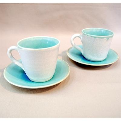 ふるさと納税 甲賀市 信楽焼 びわこカップ&amp;ソーサーベアセット