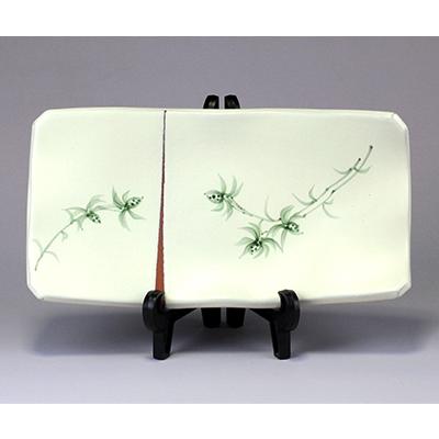 ふるさと納税 佐渡市 伊藤赤水[赤水窯]無名異 皿(長方形・大)