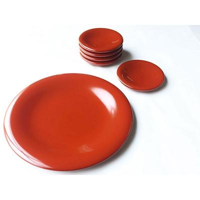 ふるさと納税 高松市 盛器ホーロク型朱漆塗りセット