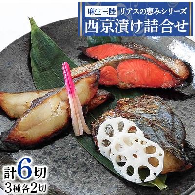 ふるさと納税 釜石市 麻生三陸 リアスの恵みシリーズ 西京漬け詰合せ(6切れ)