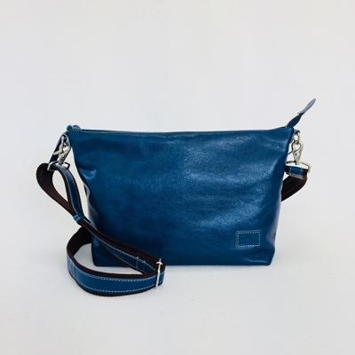 ふるさと納税 旭市 牛革 ショルダー ニッキ(ネイビー)