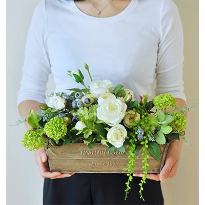 ふるさと納税 唐津市 [枯れないお花]まるで生花! アーティフィシャルフラワーのブリキアレンジ