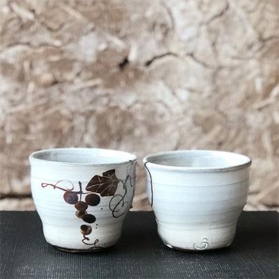 ふるさと納税 唐津市 【唐津焼　炎向窯】粉引唐津蕎麦猪口2個セット　打越一彦作 |  | 01