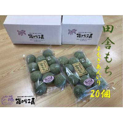 ふるさと納税 三好市 田舎もち(よもぎあん入り 20個)