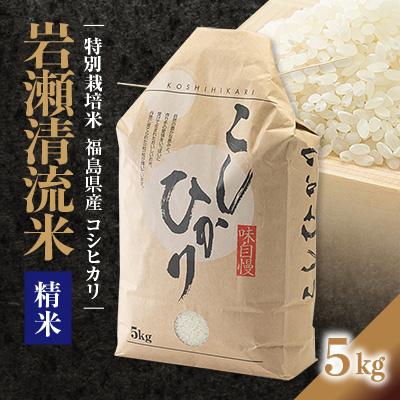 ふるさと納税 須賀川市 [地元ブランド]令和7年産岩瀬清流米(精米 5kg)