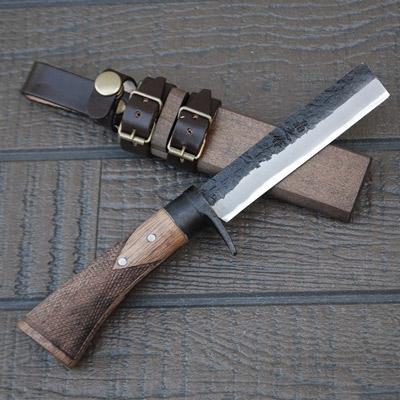 ふるさと納税 南国市 土佐鍛 MINI腰鉈110 細工型 土佐オリジナル白鋼 樫オイルステンチェッカー