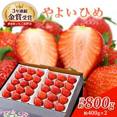 ふるさと納税 玉村町 &lt;2026年1月より順次発送開始&gt;群馬県やよいひめ いちご 約400g×2トレー (2)