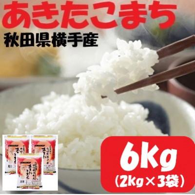 ふるさと納税 横手市 [令和7年産][愛和自然農法研究会]特栽米あきたこまち6kg(2kg×3袋)