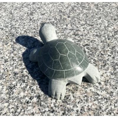 ふるさと納税 利府町 グレー系 御影石 亀の置物