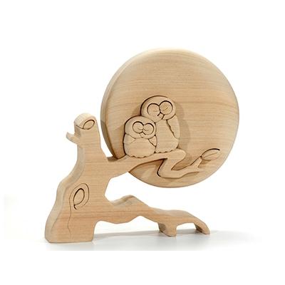 ふるさと納税 河内長野市 木工パズル フクロウペア