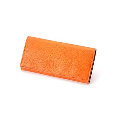ふるさと納税 葛飾区 ASUMEDERU 日本製 山羊革 カード束入れ オレンジ