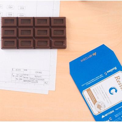 ふるさと納税 葛飾区 角C面取りの立体見本 Resiina-C (チョコレート色)