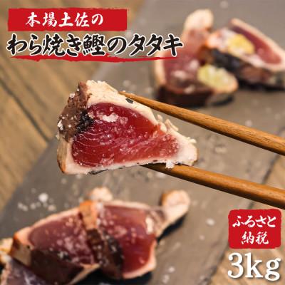ふるさと納税 土佐市 土佐のおきゃくセット 竹 藁焼き かつおのたたき どーんと3kg タレ4本付