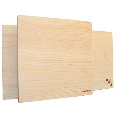 ふるさと納税 安芸太田町 安芸太田産ひのき1枚板まな板セット(長方形・M &amp; 正方形・M)