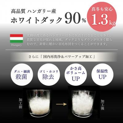 ふるさと納税 亀岡市 ＜京都金桝＞羽毛布団 掛け布団 ハンガリーダウン90% シングル ピンク DP360 アクア_2