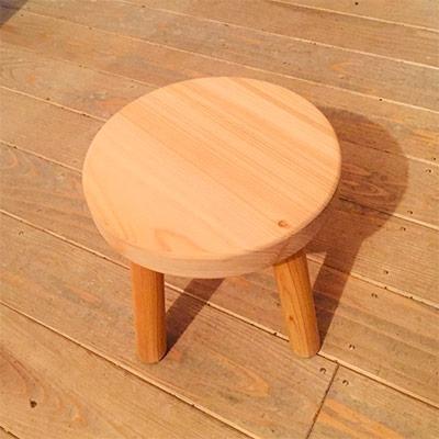 ふるさと納税 長浜市 ひのきのこどもイス(丸)