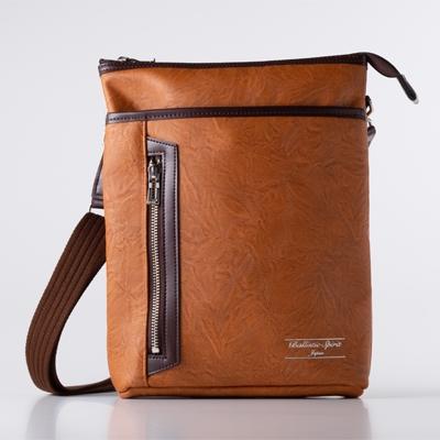 ふるさと納税 豊岡市 豊岡産合皮タテ型ショルダーBS-5327 ブラウン(08-093)