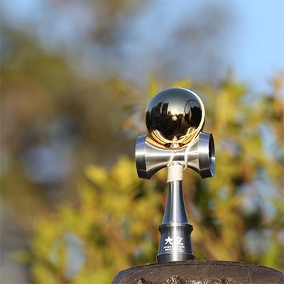 ふるさと納税 葛飾区 ジュラルミン削り出しけん玉『大空66%ゴールド』