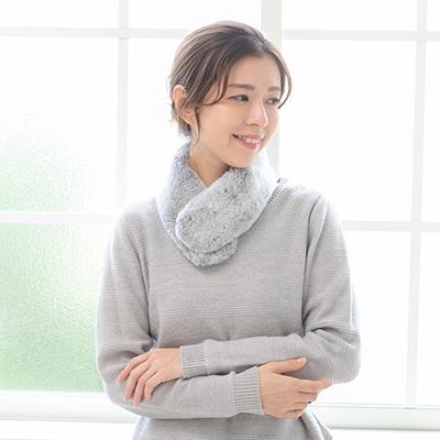 ふるさと納税 御坊市 選び抜かれた極上の肌触り レッキスラビット スノートップ染めチョーカー グレー