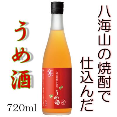 ふるさと納税 南魚沼市 八海山の焼酎で仕込んだ「うめ酒」四合瓶(720ml)