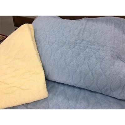 ふるさと納税 泉大津市 スーパーパイル 枕パッド 大判 ブルー 2枚