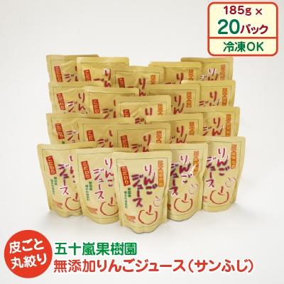 ふるさと納税 横手市 [五十嵐果樹園]無添加りんごジュース(サンふじ) 20パック