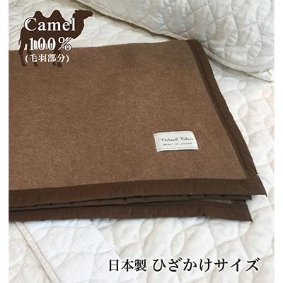 ふるさと納税 泉大津市 キャメル毛布 ひざ掛けサイズ