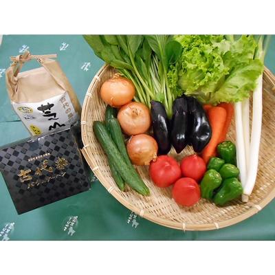 ふるさと納税 芝山町 「大地の恵みセット」9〜10種 +コシヒカリ2kg[令和7年産]+古代米バウムクーヘン