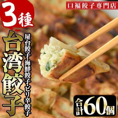 ふるさと納税 門川町 [餃子専門店 口福]台湾餃子セット(屋台餃子20個×1・海鮮餃子20個×1・ピリ辛餃子20個×1)