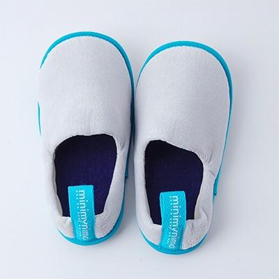 ふるさと納税 忠岡町 minim y nimo ルームシューズ ベロア キッズ#10(ミント)1足