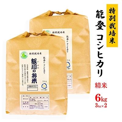 ふるさと納税 七尾市 [令和7年産]能登のコシヒカリ 飯川のお米 6kg(精米3kg×2袋)
