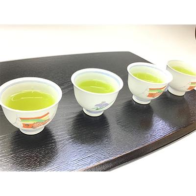 ふるさと納税 袋井市 深蒸し特上煎茶(180g×1本)・上煎茶(180g×2本)【貼り缶】の画像