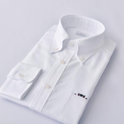 ふるさと納税 人吉市 HITOYOSHIシャツ くまモン紳士用 白 サイズ LL