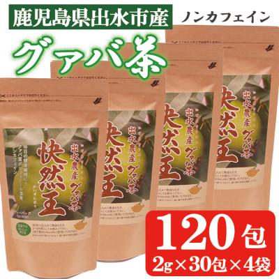 ふるさと納税 出水市 [鹿児島県出水市産]出水農産グァバ茶「快然王」4袋セット