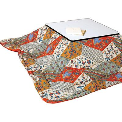 ふるさと納税 泉大津市 伝統美をいかした 民芸調こたつふとん 霞裂取 掛(長方形)K08 902501