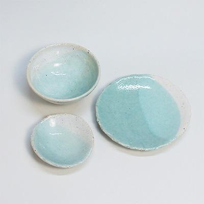 ふるさと納税 長岡京市 均窯釉 ご飯茶碗・お皿・小皿セット