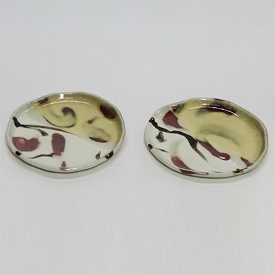 ふるさと納税 長岡京市 辰砂使い土灰釉 お皿2枚セット